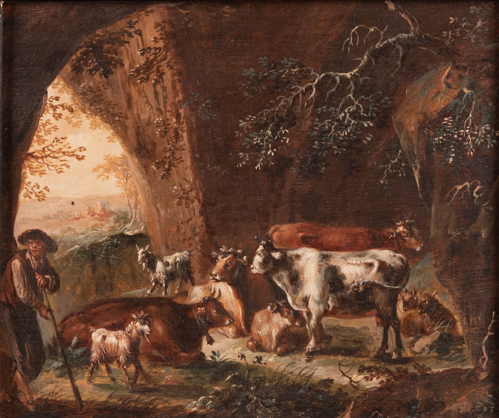 Shepherds and cattle  XVIII century