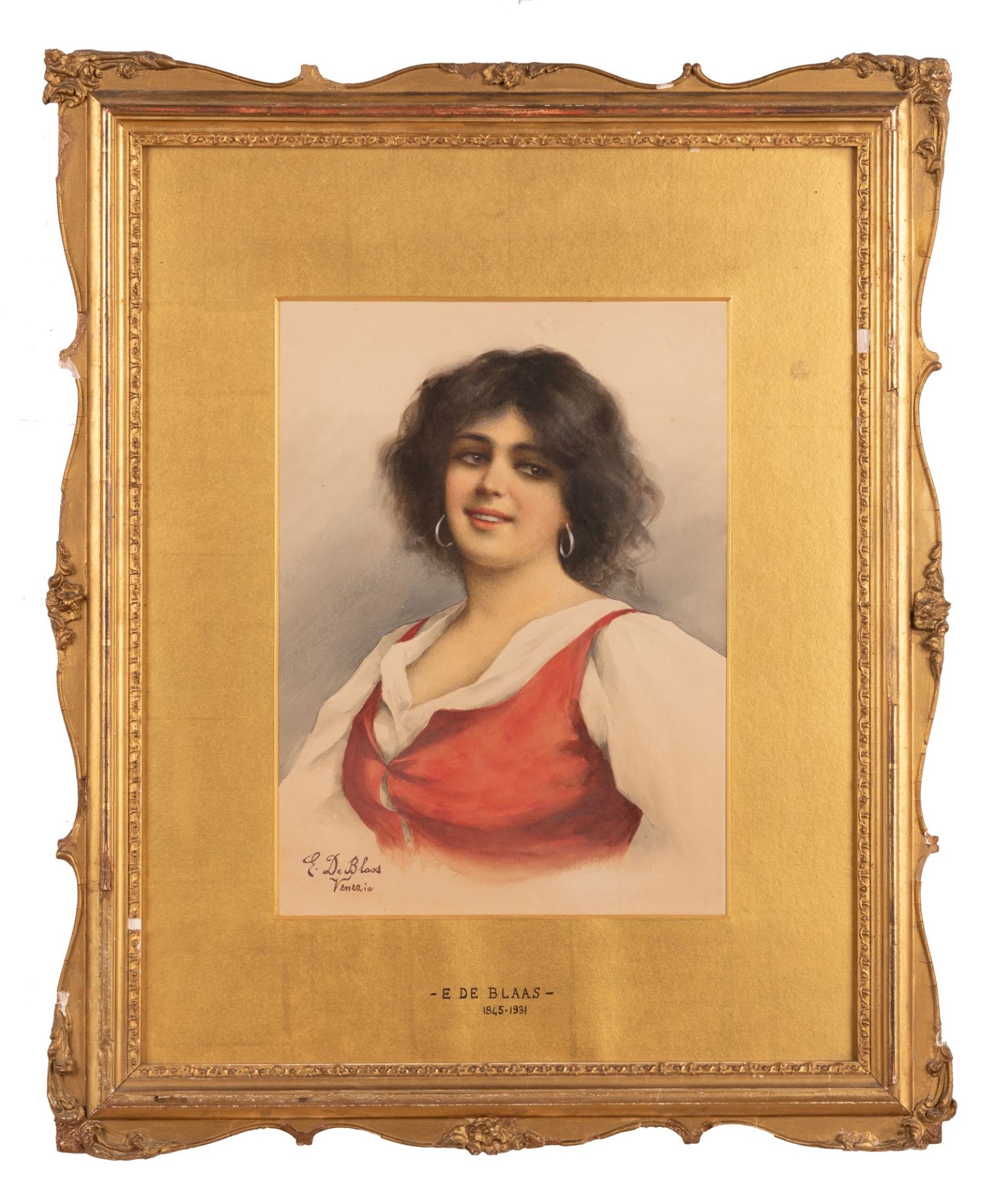 Potrait of Woman  XIX/XX century - Image 2 of 3