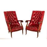 Pair of Chester chairs 20th century