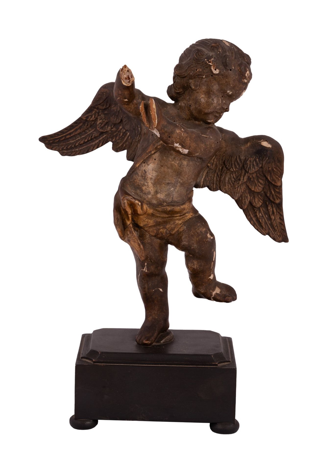Statue with winged angel   18th century