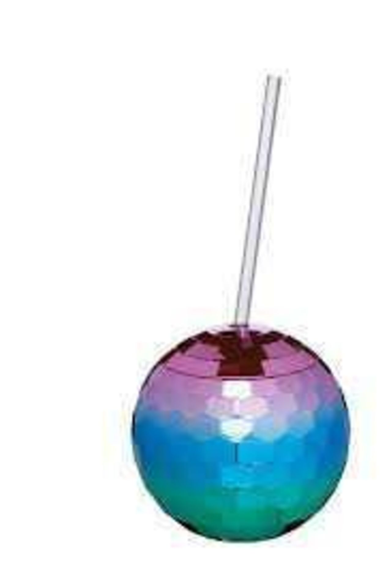 Combined RRP £130 Lot To Contain 6 Unboxed Disco Ball Drinking Cups With Straws, 2 Metal Ice Buckets
