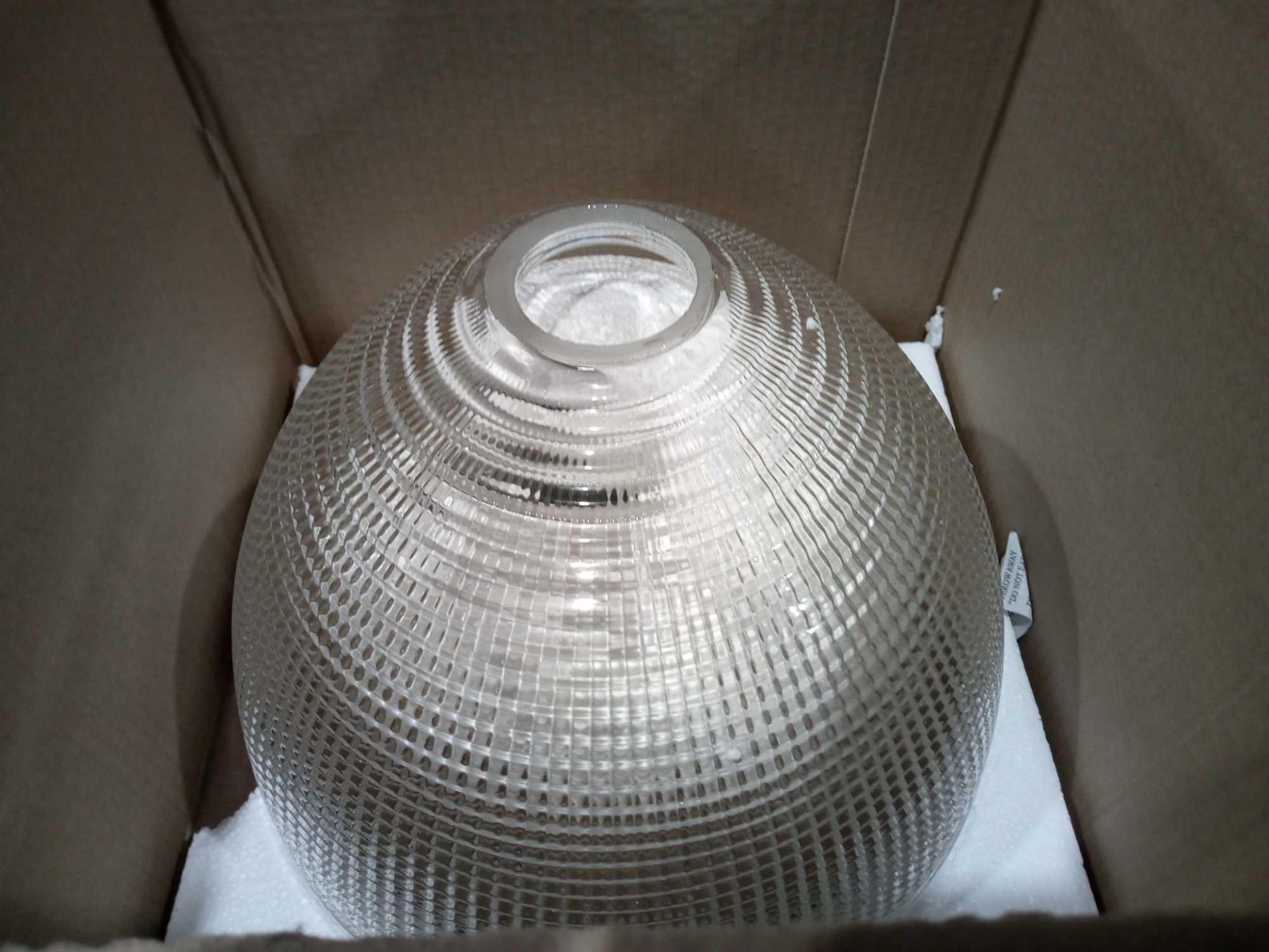 RRP £115 Boxed Dar Cytheria Prismatic Glass Ceiling Light (Shade Only)