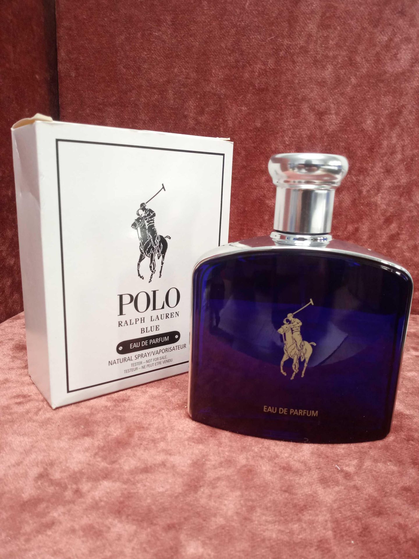 RRP £75 Boxed 125Ml Tester Bottle Of Ralph Lauren Polo Blue Eau De Parfum