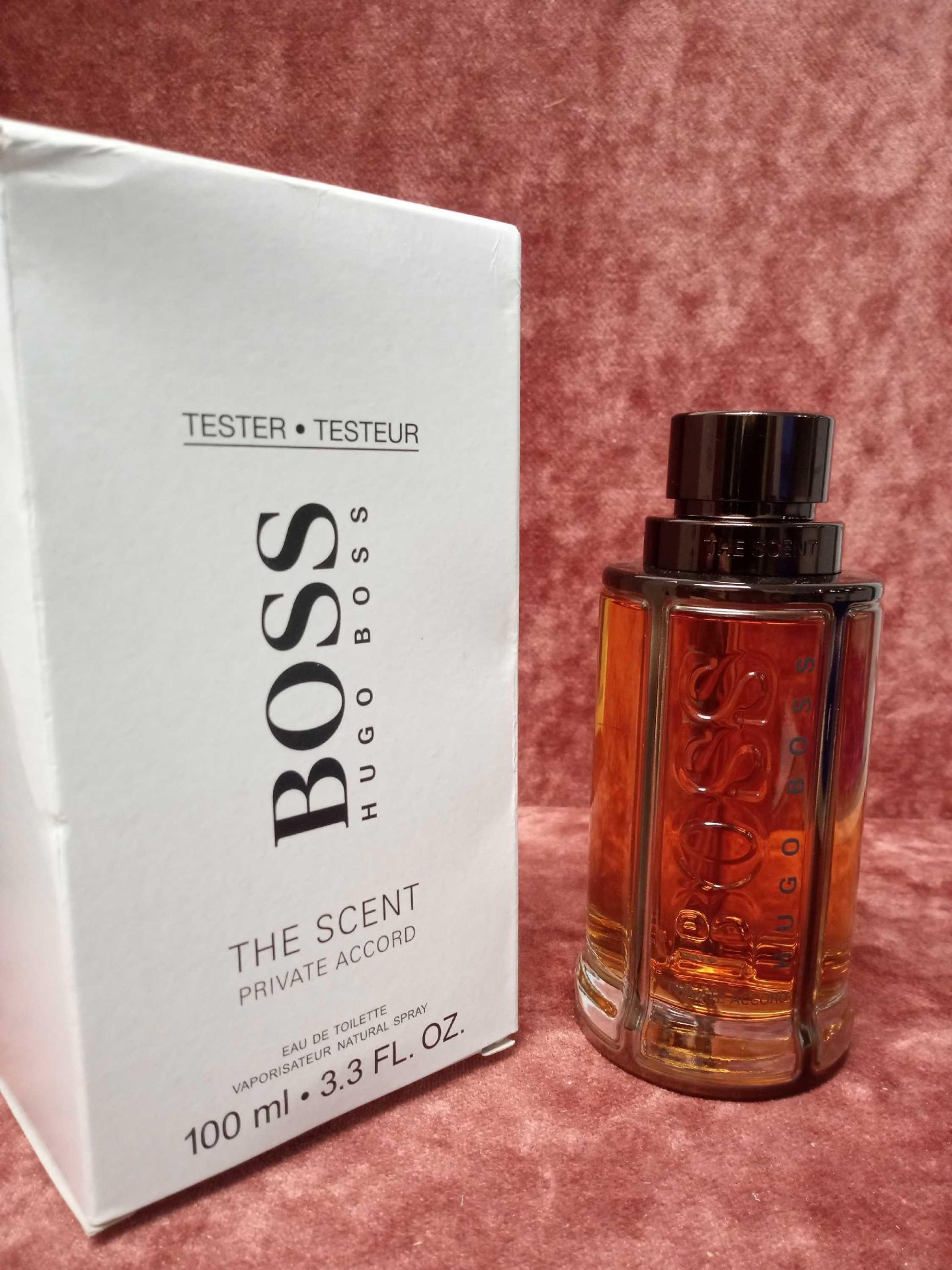 RRP £75 Boxed 100Ml Tester Bottle Of Hugo Boss The Scent Private Accord Edt Spray