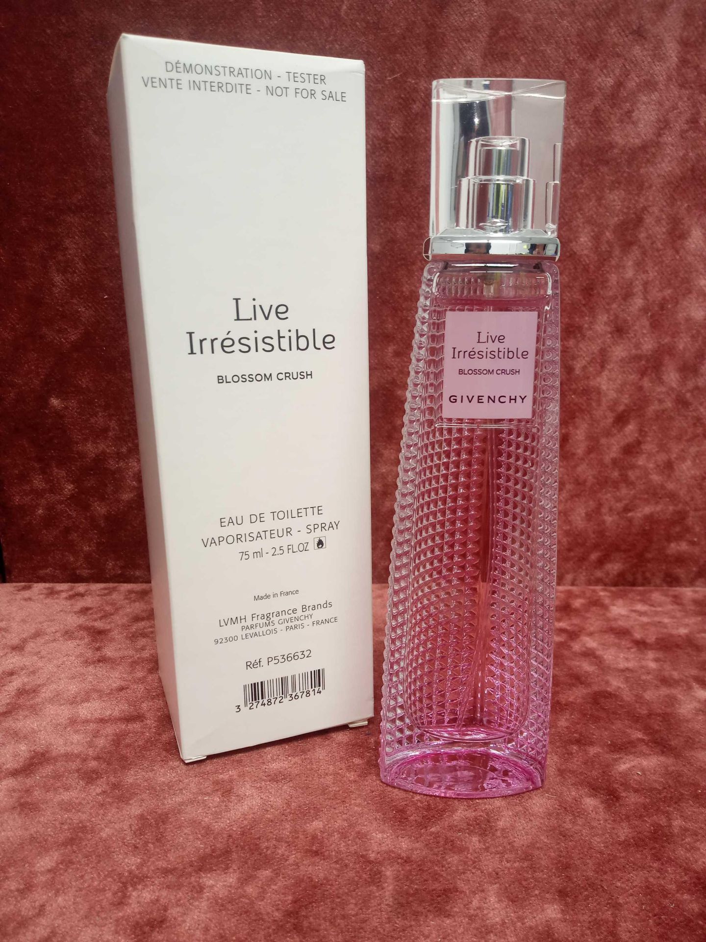 RRP £70 Boxed 75Ml Tester Bottle Of Givenchy Live Irresistible Blossom Crush