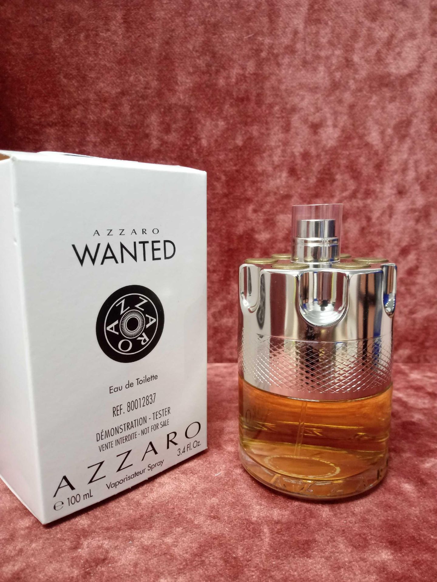 RRP £75 Boxed 100Ml Tester Bottle Of Azzaro Wanted Edt Spray