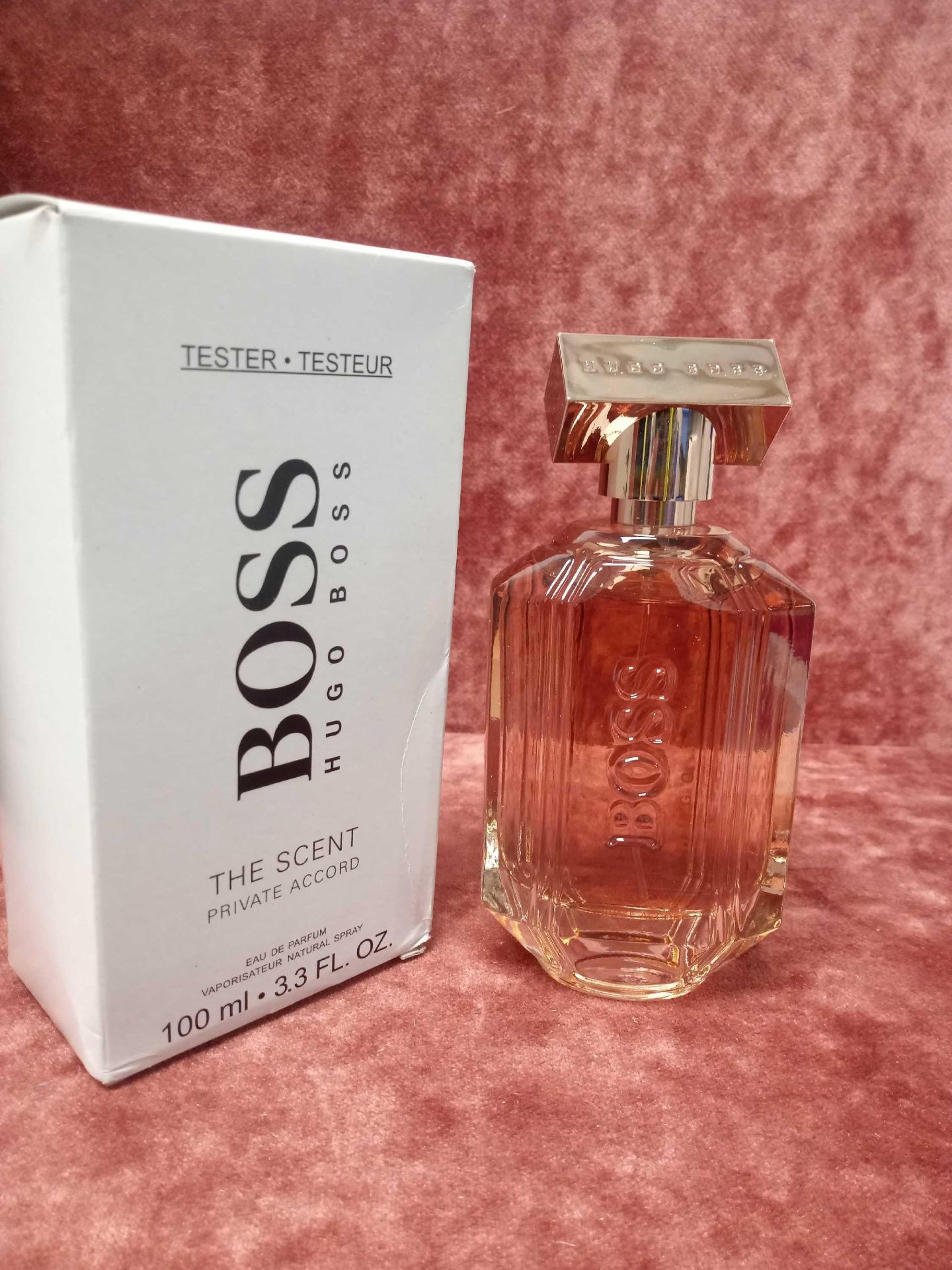 RRP £75 Boxed 100Ml Tester Bottle Of Hugo Boss The Scent Private Accord Eau De Parfum Spray