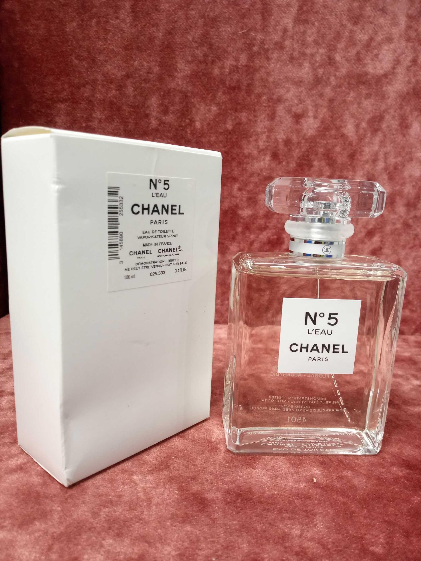 RRP £95 Boxed 100Ml Tester Bottle Of Chanel Paris Number 5 L'Eau Edt Spray