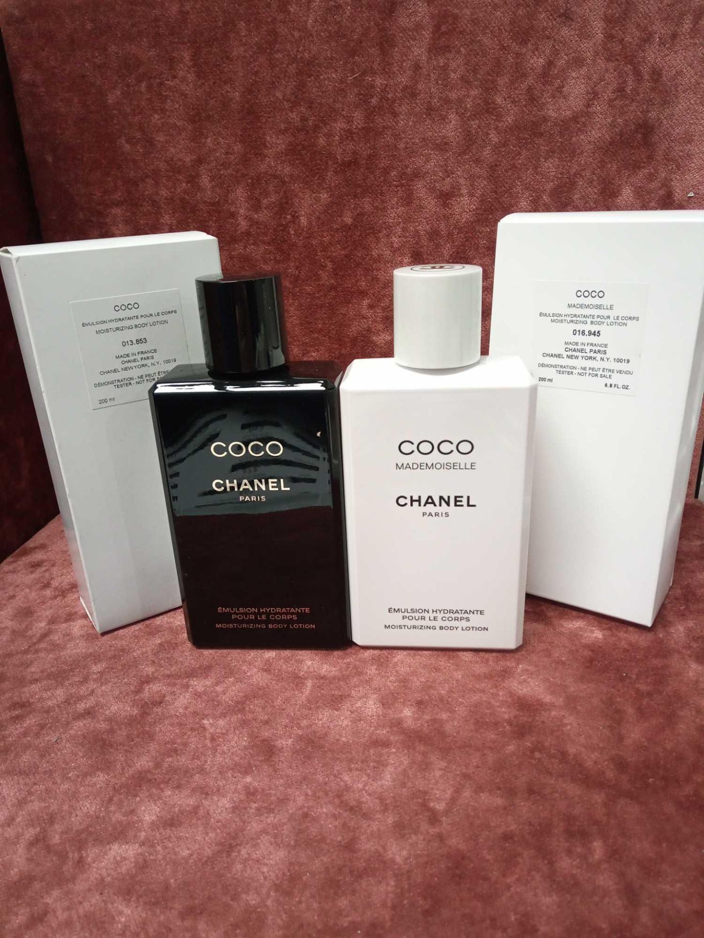 RRP £90 Lot To Contain 2 Brand New Boxed Testers Of Chanel Paris Moisturising 200Ml Body Lotions To