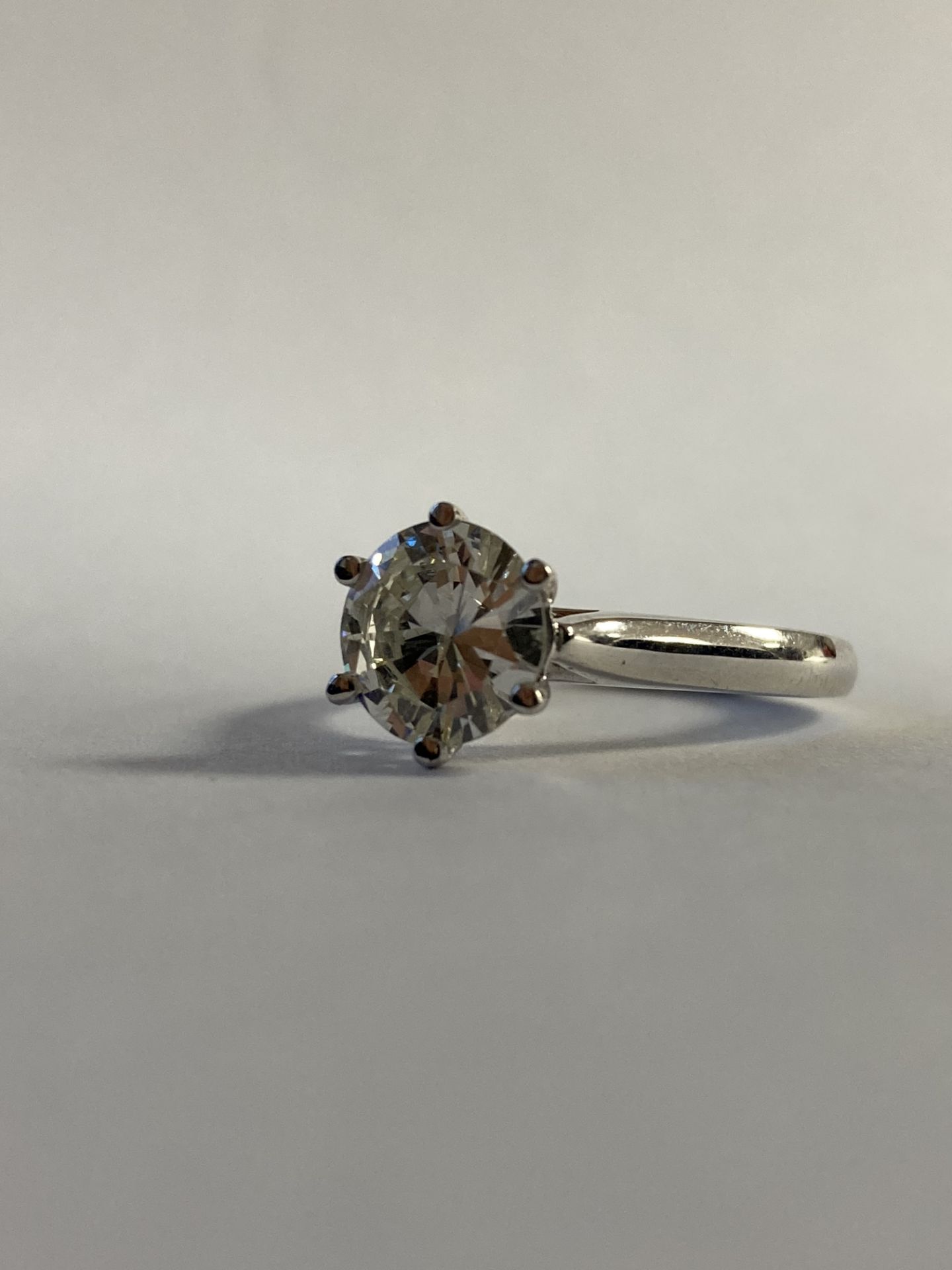RRP £24,500 White Gold Brilliant Cut 18 Carat Diamond Single Stone Ring Clarity Si , Colour H ( - Image 2 of 6