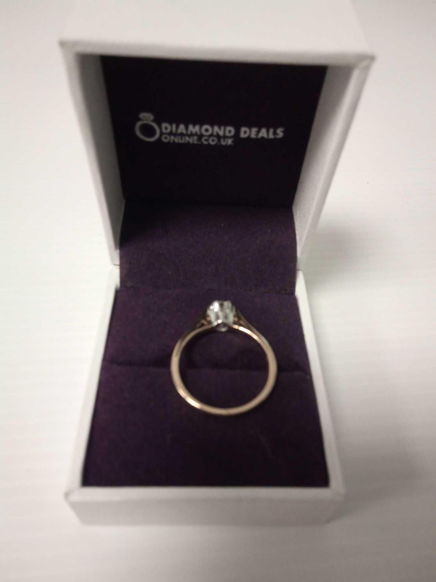 RRP £635 Boxed 9K White Gold Diamond Solitaire Engagement Ring With 0.16Ct Of Diamond (Appraisals - Image 2 of 3