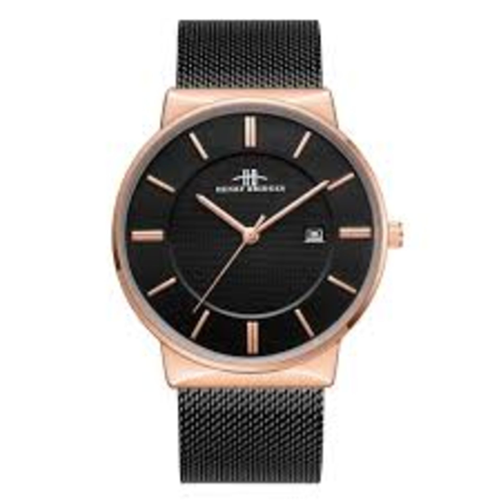 RRP £450 BOXED Ladies Henry Bridges Clifton Rose Watch With Alloy Strap