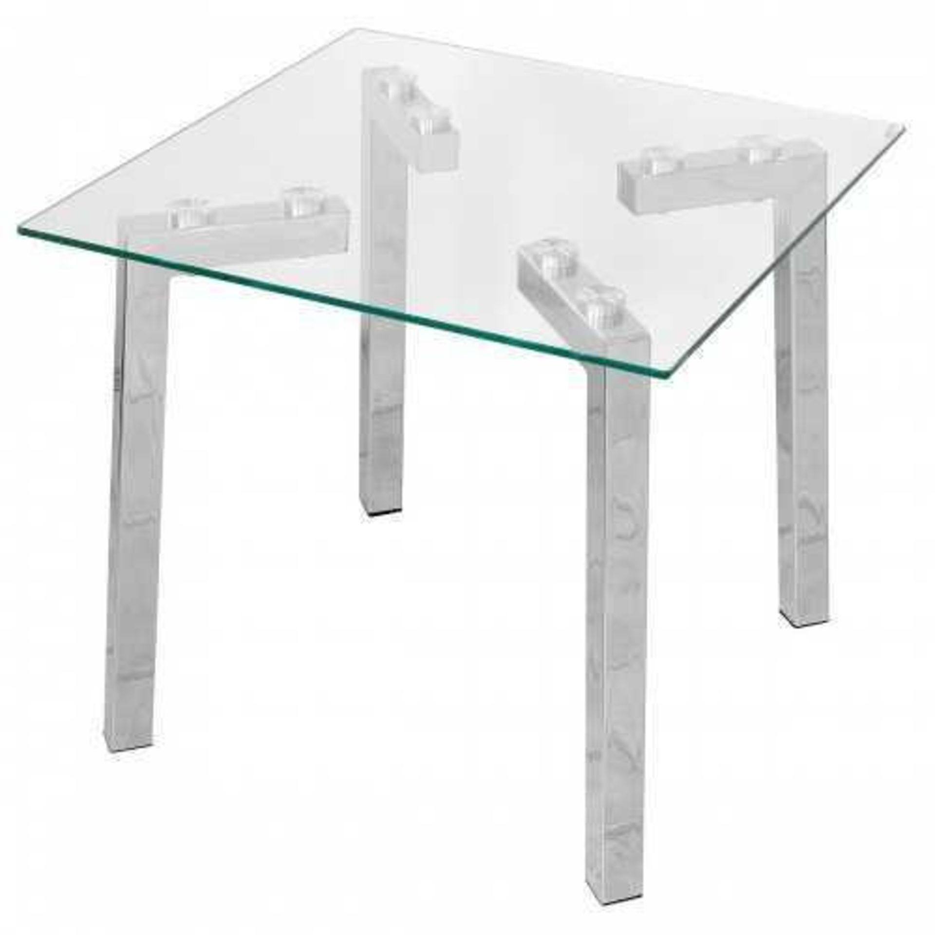 RRP £120. Boxed Florida Lamp Table With Glass Top (Appraisals Available On Request)(Pictures For