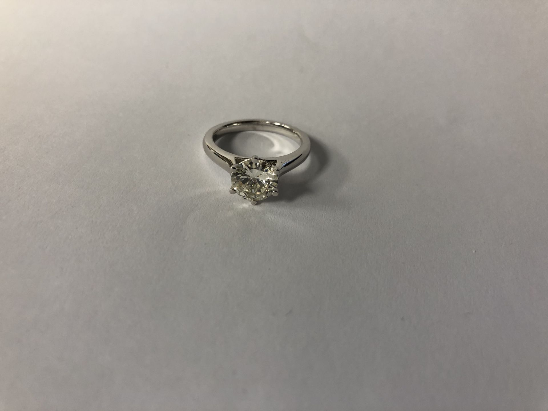RRP £24,500 White Gold Brilliant Cut 18 Carat Diamond Single Stone Ring Clarity Si , Colour H (