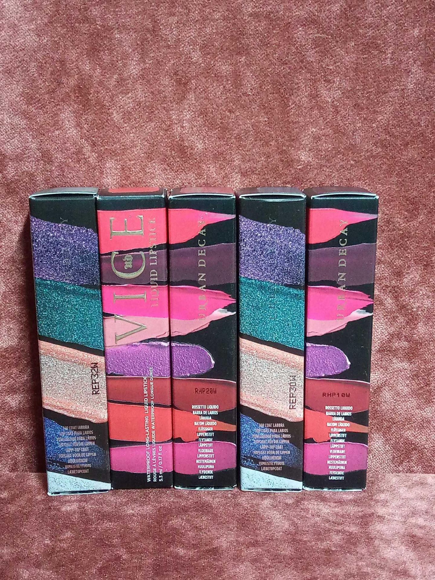 RRP £75 Lot To Contain Five Brand New Boxed Unused Testers Of Urban Decay Vice Liquid Long-Lasting L