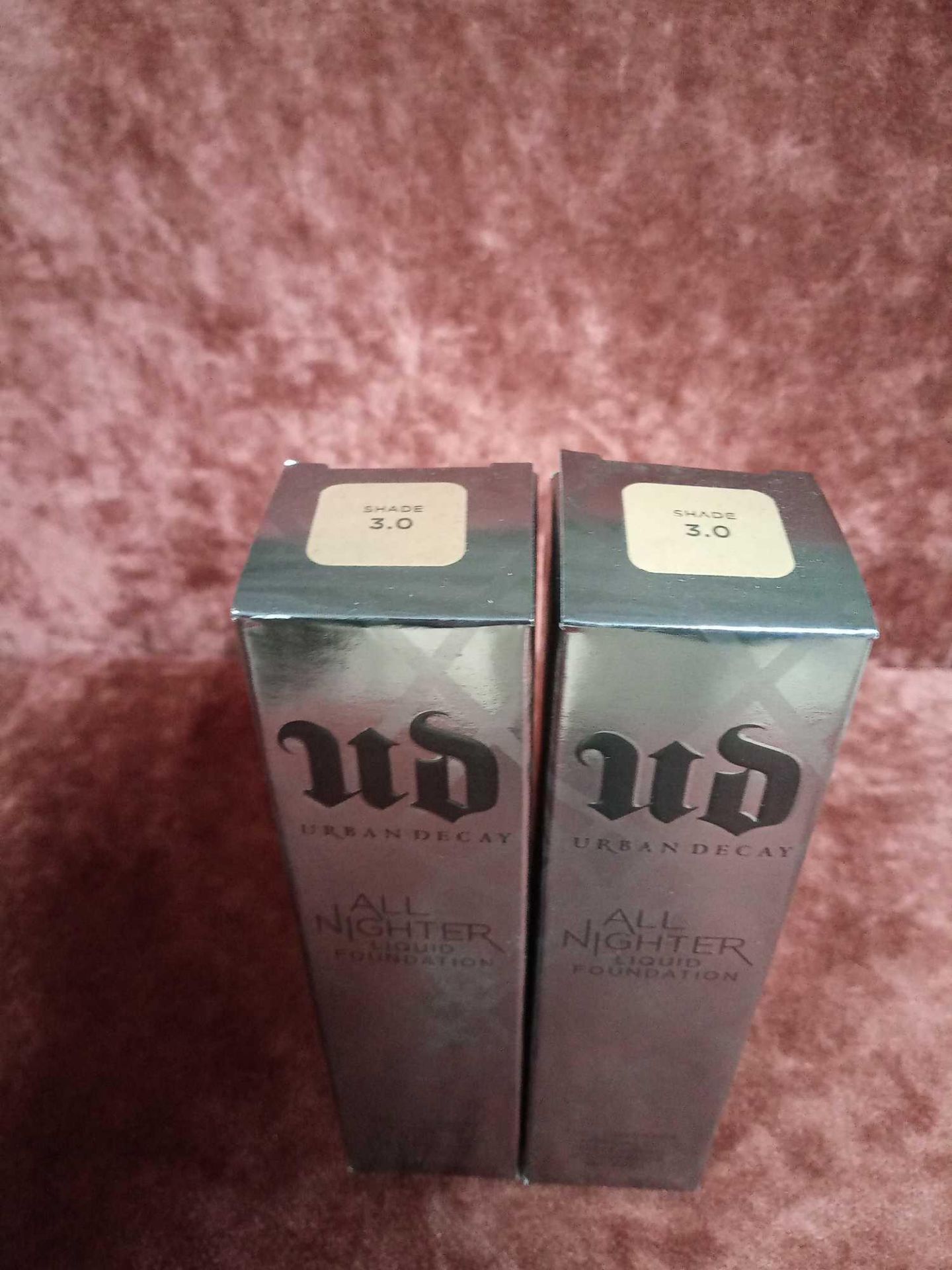 RRP £65 Lot To Contain 2 Brand New Boxed Testers Of Urban Decay All Nighter Liquid Foundations In Ma