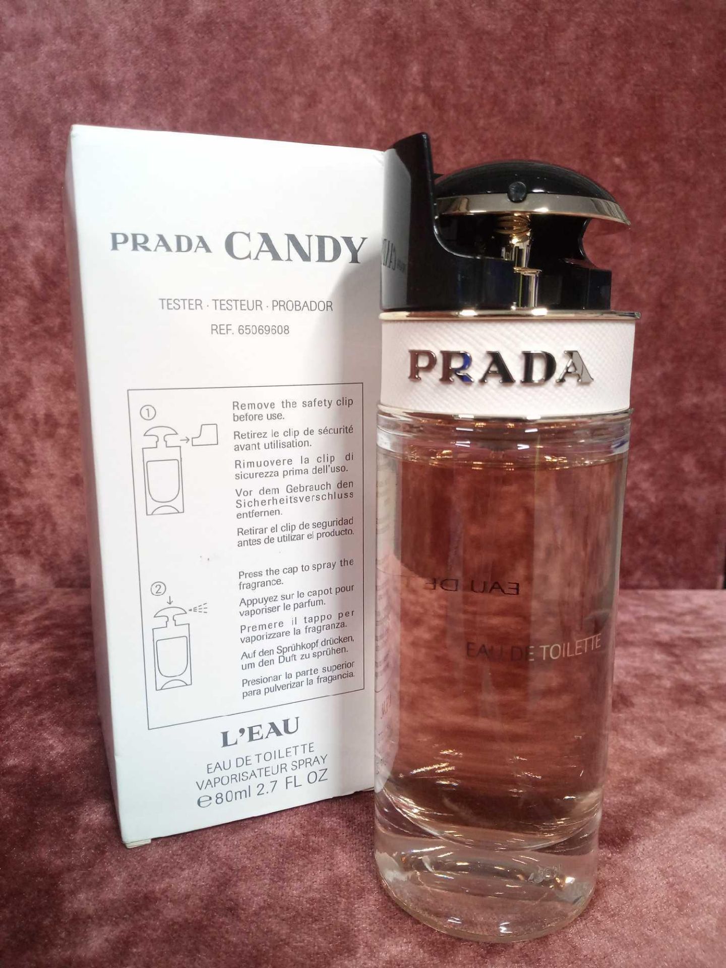 RRP £70 Boxed 80 Ml Tester Bottle Of Prada Candy L'Eau Edt Spray