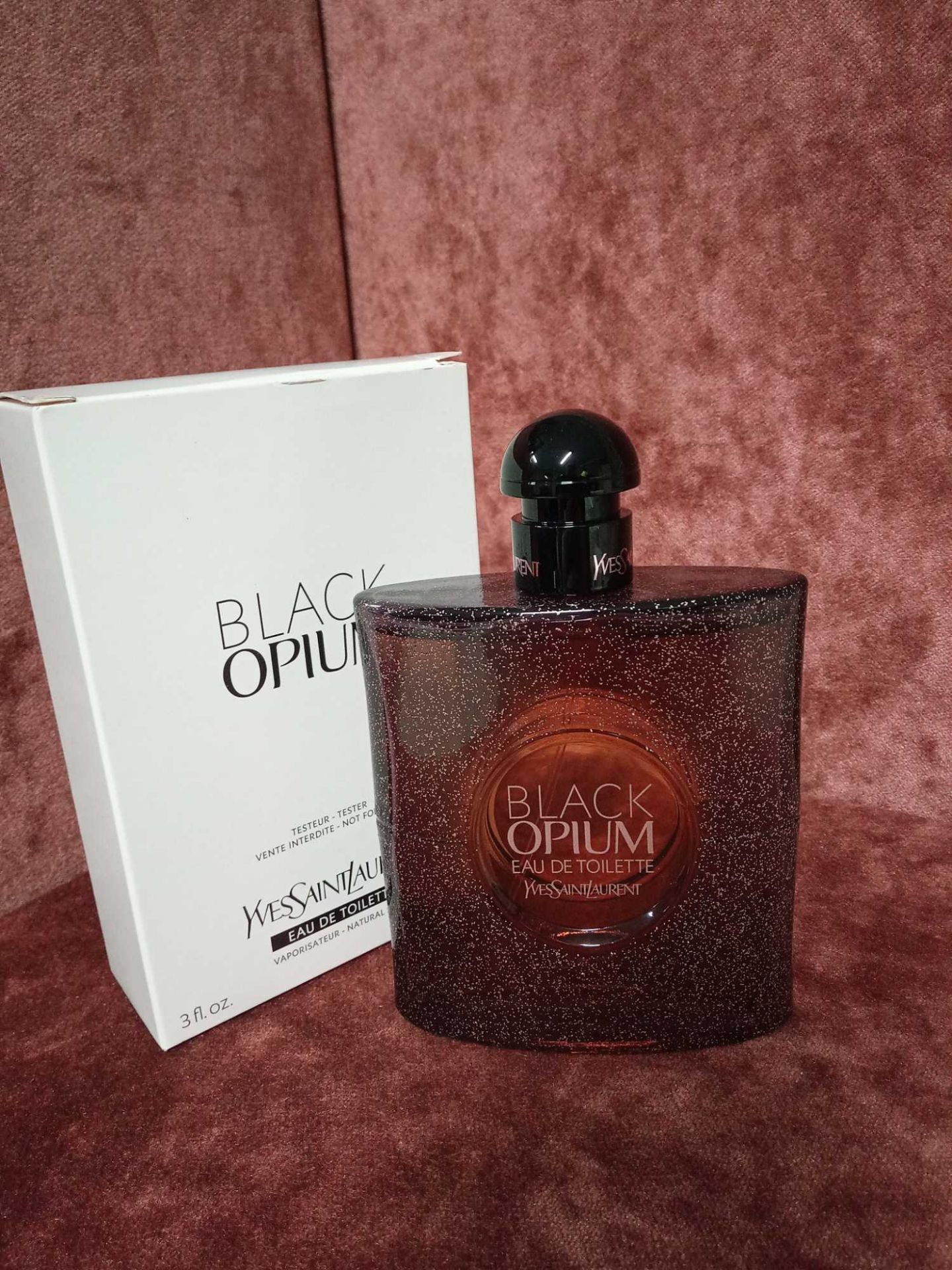 RRP £70 Boxed 90 Ml Tester Bottle Of Yves Saint Laurent Black Opium Edt Spray