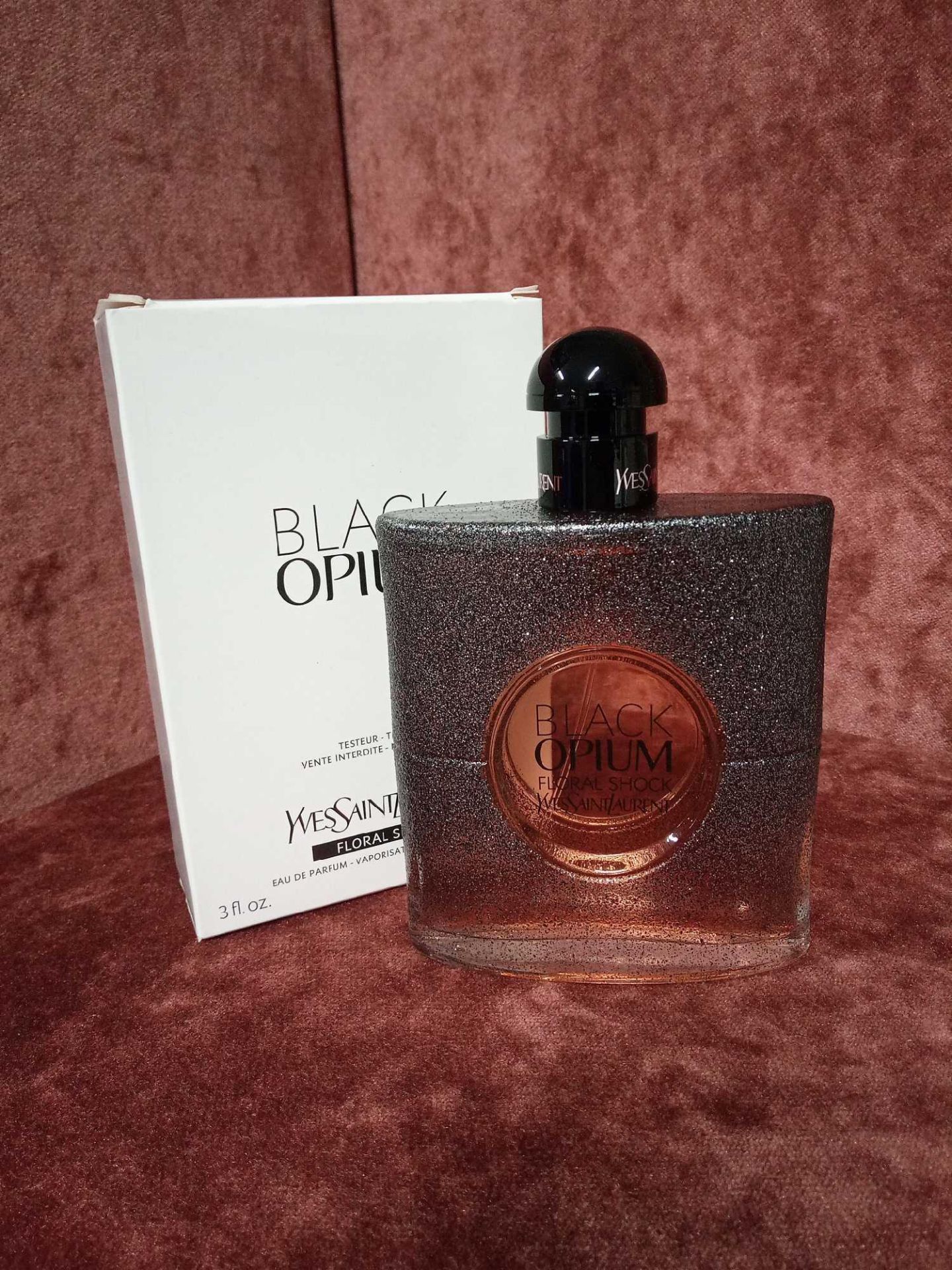 RRP £95 Boxed 90Ml Tester Bottle Of Yves Saint Laurent Black Opium Floral Shock Eau De Parfum