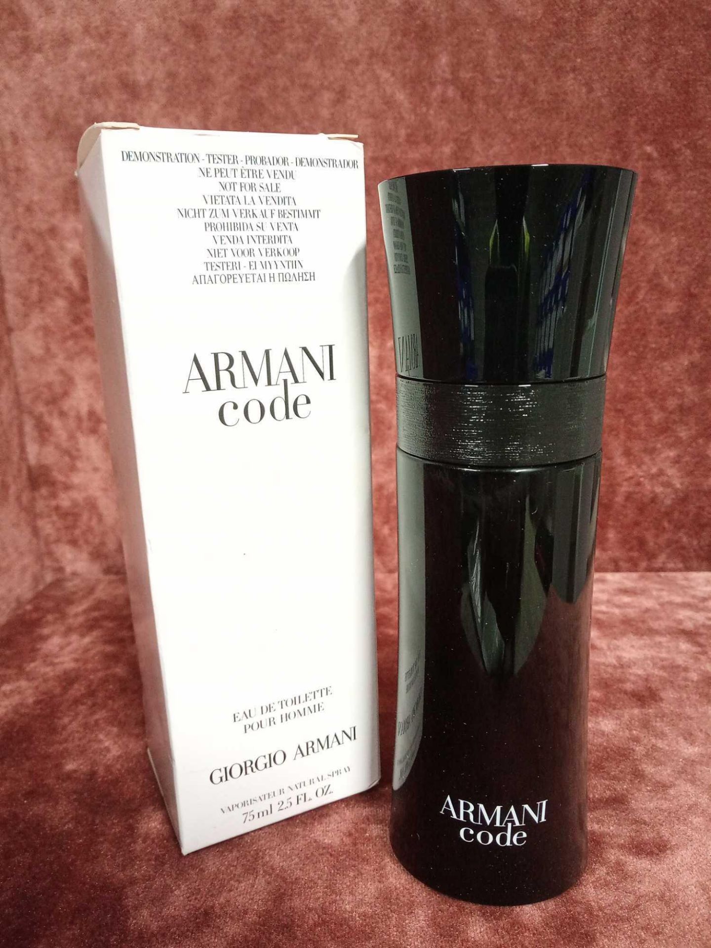 RRP £70 Boxed 75Ml Tester Bottle Of Giorgio Armani Armani Code Edt Spray