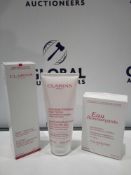 RRP £120 Gift Bag To Contain 3 Brand New Unused Testers Of Assorted Clarins Paris Beauty Products To