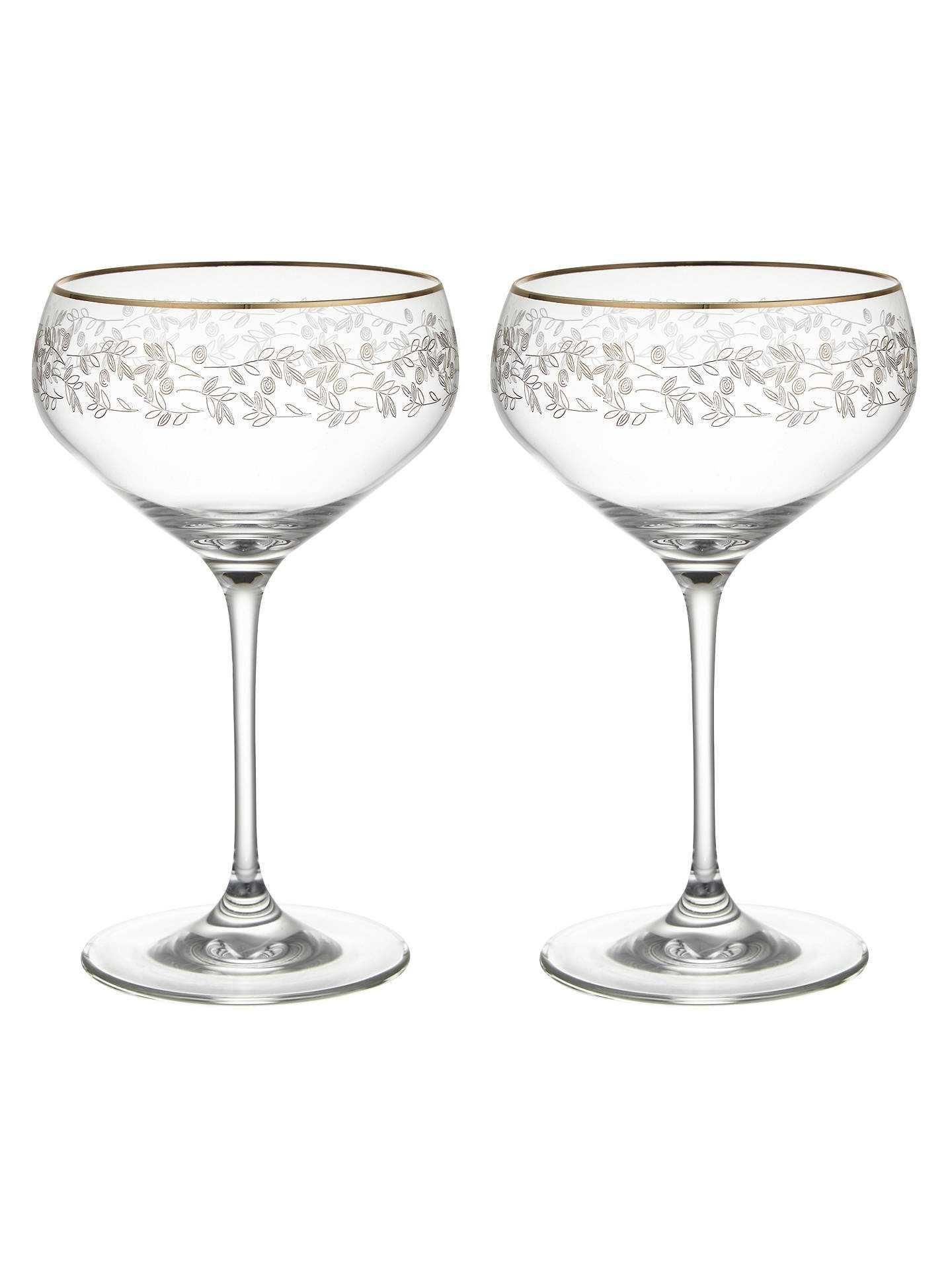 RRP £150 Lot To Contain 5 Boxed John Lewis Croft Collection Swan Set Of 2 380Ml Coupe Crystal Glasse