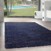 RRP £100 Large Harrogate Collection Blue Shaggy Rug