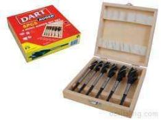 Combined RRP £100 Lot To Contain 2 Boxed Dart Auger 6 Piece 4 Wing Bit Set
