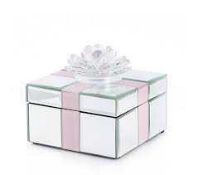 RRP £80 Boxed Julie Mcdonald Chrome Glass Jewellery Box