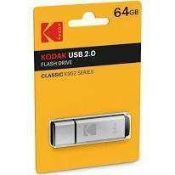Combined RRP £160. Lot To Contain 16 Packaged Kodak Usb 2.0 32Gb Flash Drives.