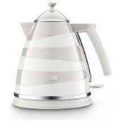 RRP £100 Boxed Delonghi Avvolta Class Kettle In White