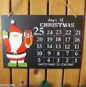 RRP £60 Box Of 36 Chalkboard Christmas Calenders