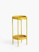RRP £60. Boxed Jax Small Side Table - Mustard