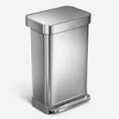 RRP £80 Unboxed Simple Human Pedal Bin