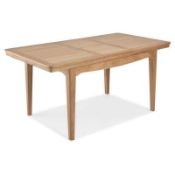 RRP £450. Boxed Claremont Extending Dining - Dark Top Natural Leg Table (Appraisals Available On