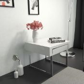 RRP £120. White High Gloss Casa Lamp Table (Appraisals Available On Request) (Pictures For