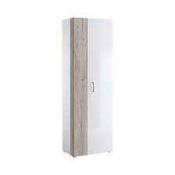 RRP £200. Boxed New Mandy Hallway Wardrobe - White / Sand Oak (Appraisals Available On Request) (