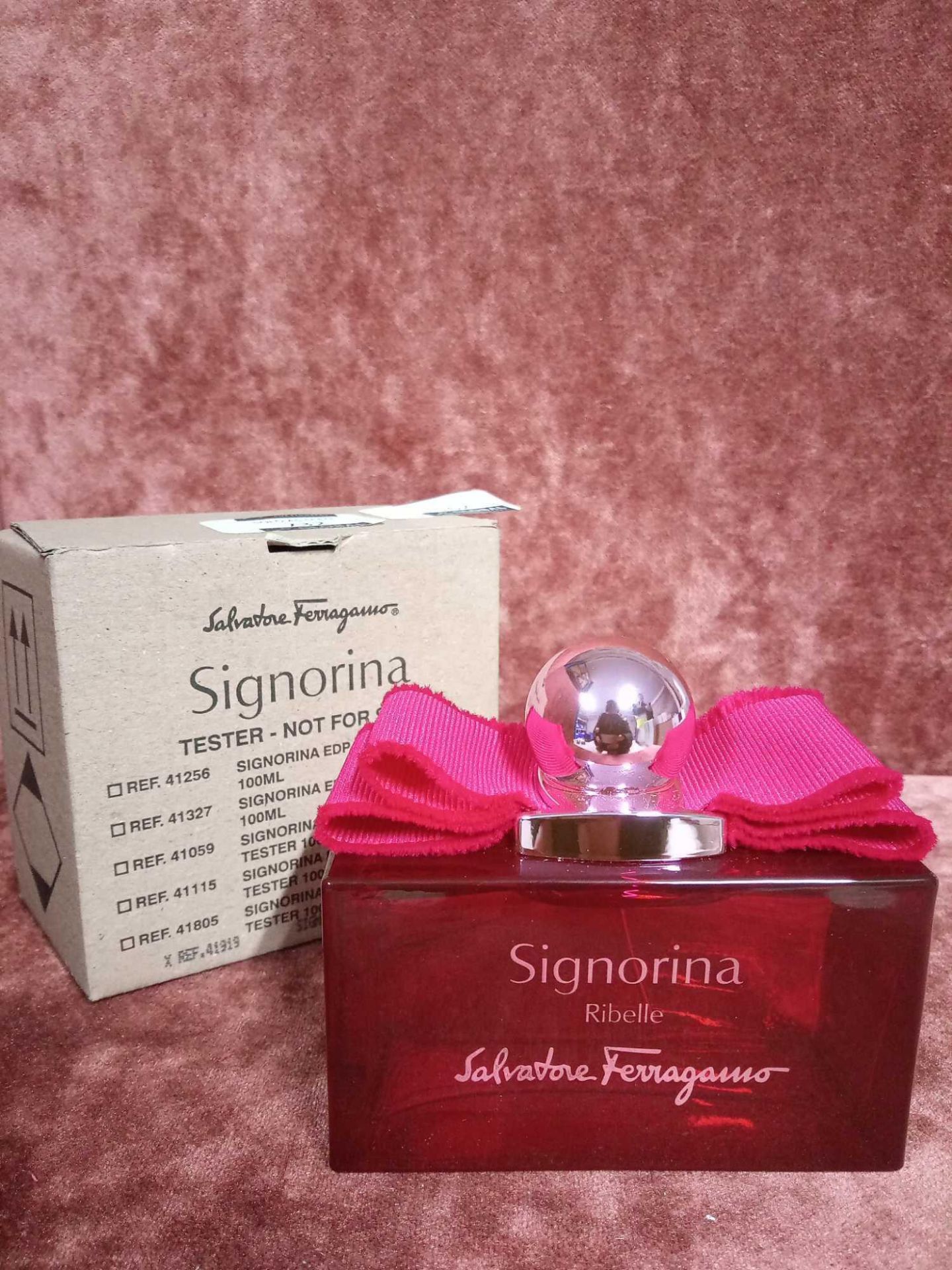 RRP £90 Boxed Full 100Ml Tester Bottle Of Salvatore Ferragamo Signorina Ribble Perfume Spray