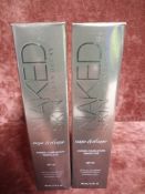 RRP £65 Lot Of 2 Brand New Boxed Testers Of Urban Decay Naked Skin One & Done Hybrid Complexion Perf