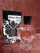 RRP £90 Boxed 100Ml Tester Bottle Of Miu Miu Twist Eau De Parfum