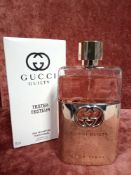 RRP £85 Boxed 90 Mm Tester Bottle Of Gucci Guilty Eau De Parfum Pour Femme