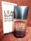 RRP £70 Boxed 100Ml Tester Bottle Of Issey Miyake L'Eau Super Majeure D'Issey Edt Spray