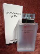 RRP £75 Boxed 100Ml Tester Bottle Of Dolce And Gabbana Light Blue Intense Eau De Parfum