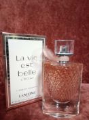 RRP £65 Box 50 Ml Tester Bottle Of Lancôme Paris La Vie Est Belle L'Eclat L'Eau De Toilette