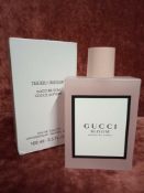 RRP £90 Boxed 100Ml Tester Bottle Of Gucci Bloom Gocce Di Fiori Edt Spray