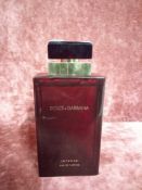 RRP £80 Unboxed 100Ml Tester Bottle Of Dolce And Gabbana Intense Eau De Parfum