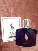 RRP £80 Boxed 125Ml Tester Bottle Of Ralph Lauren Polo Blue Eau De Parfum