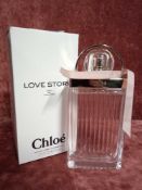 RRP £70 Boxed 75Ml Tester Bottle Of Chloe Love Story Edt Spray