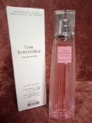 RRP £70 Boxed 75Ml Tester Bottle Of Givenchy Live Irresistible Edt Spray