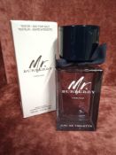 RRP £90 Boxed 100Ml Tester Bottle Of Mr Burberry Indigo Edt Spray